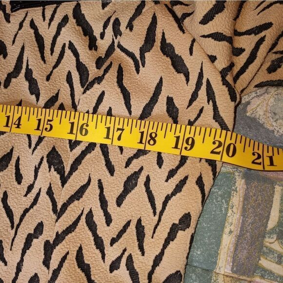 Nabi L Full Zipper Tan Black Longsleeves Zipper on Sleeve Women's Top Sweater - Picture 9 of 11